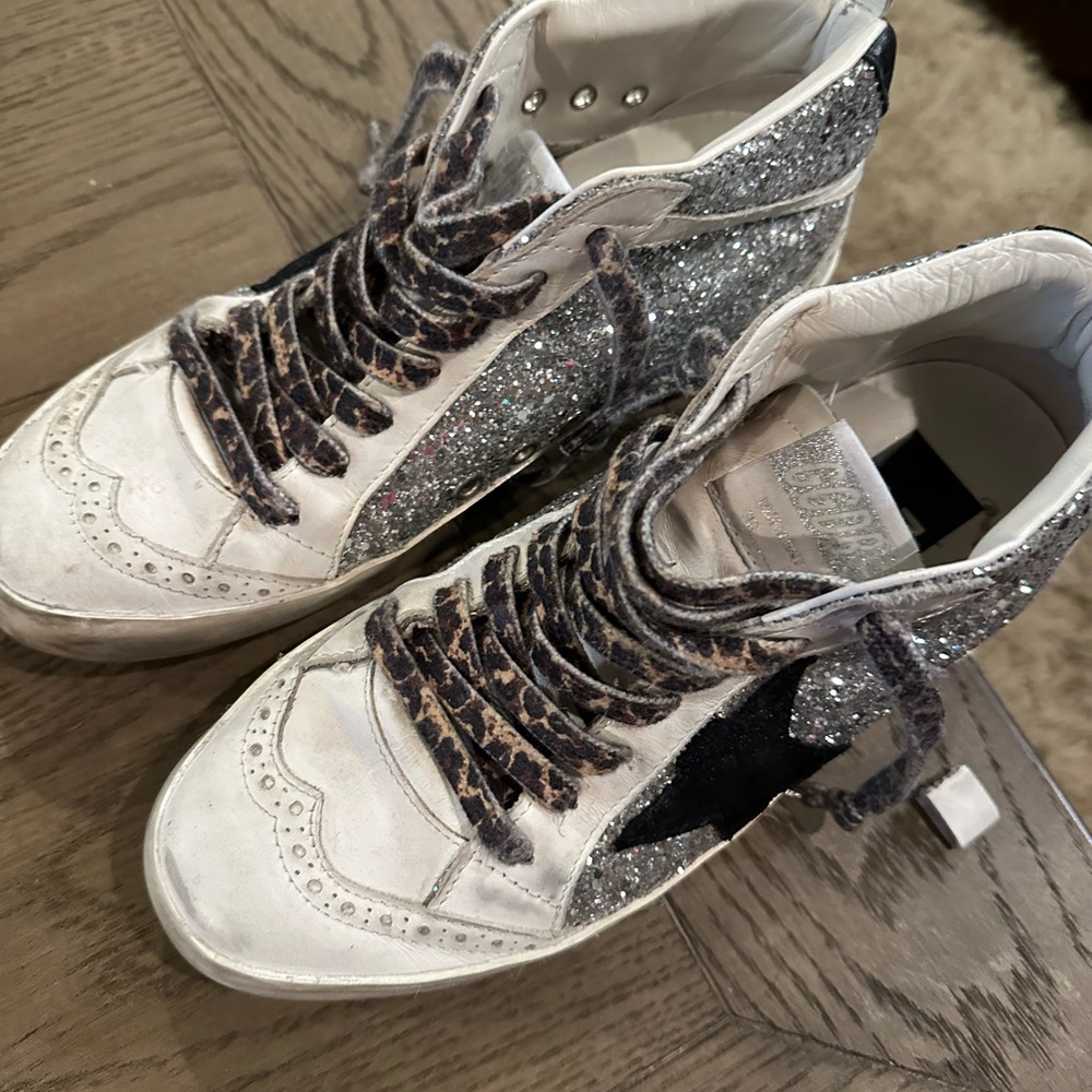 Golden Goose Glitter midstar size 7